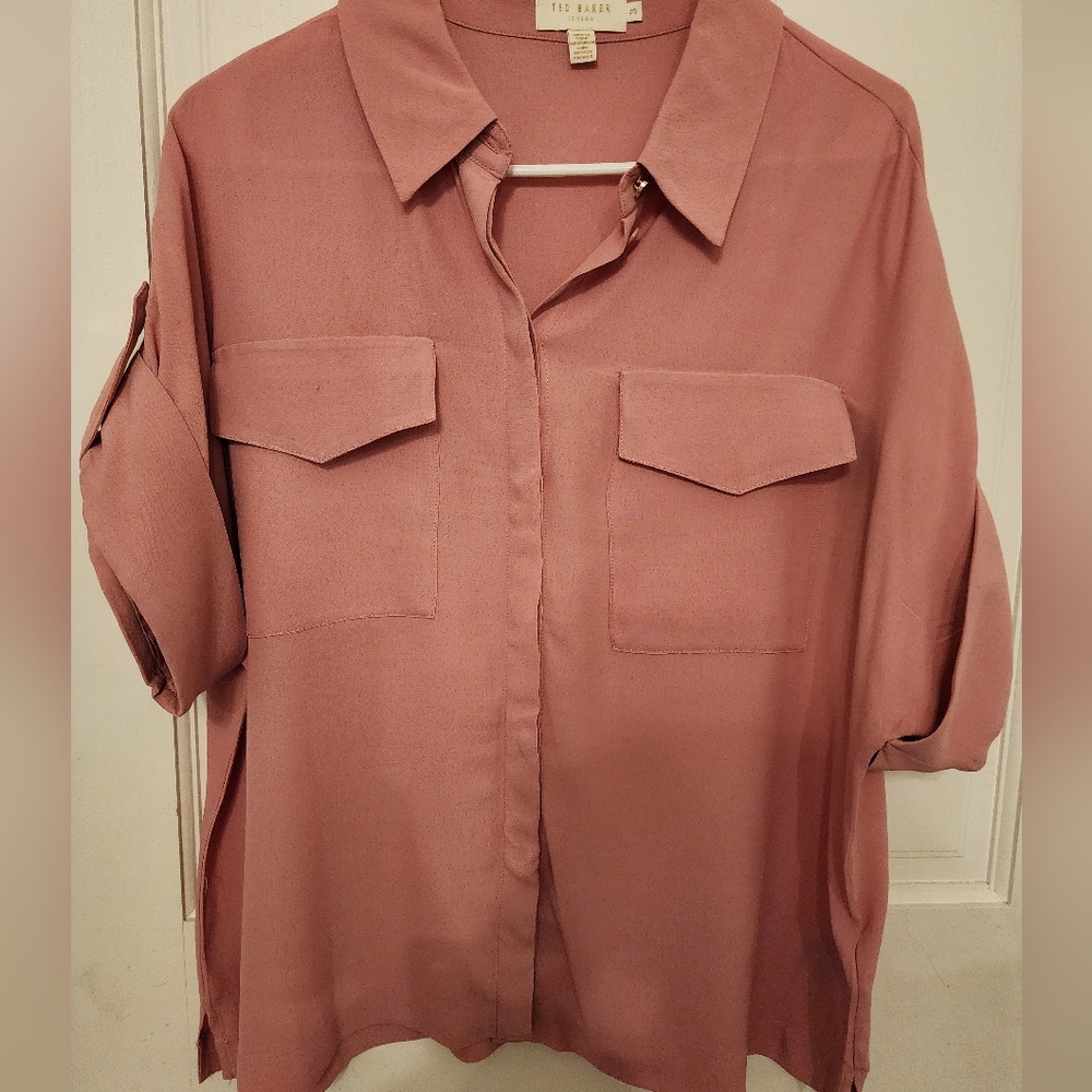Ted baker t-pink M size georgette shirt